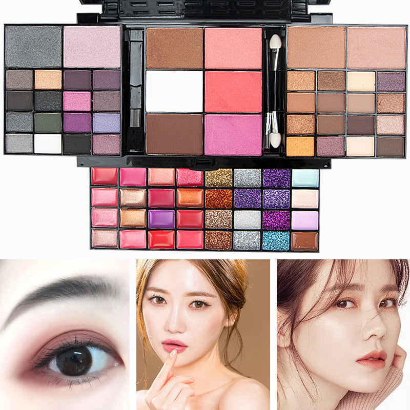 74 Colors Makeup Set Lip Gloss Blush Eyeshadow Highlight Combination Plate Wholesale Makeup Set 74 Colors Makeup Set Lip Gloss Blush Eyeshadow Highlight Combination Plate Wholesale Makeup Set